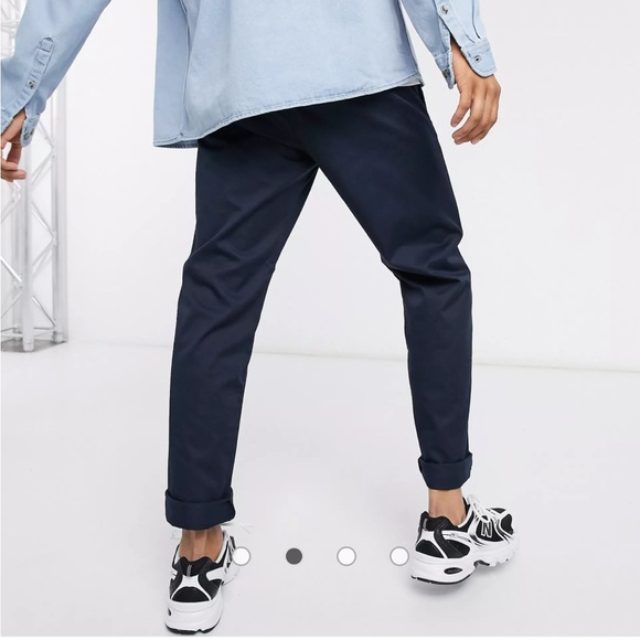 Two Pairs of ASOS Chinos -navy and khaki - Picture 2 of 16